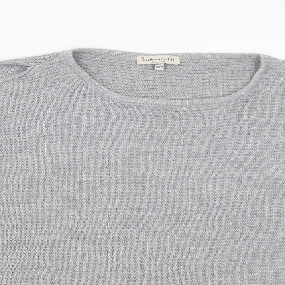 F&F Womens Grey   Pullover Jumper Size 12