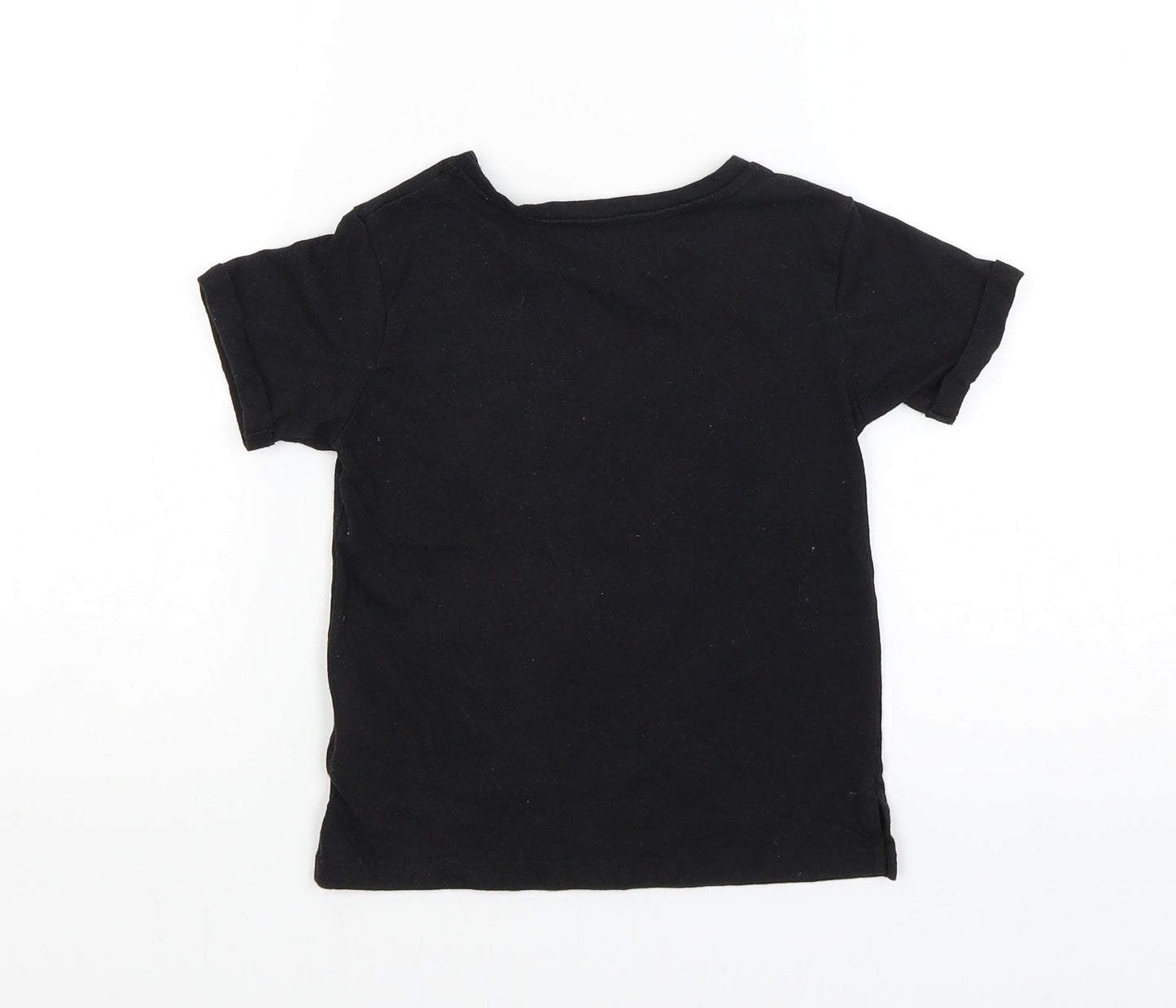 Matalan Girls Black   Basic T-Shirt Size 7 Years  - Daughter of a Queen