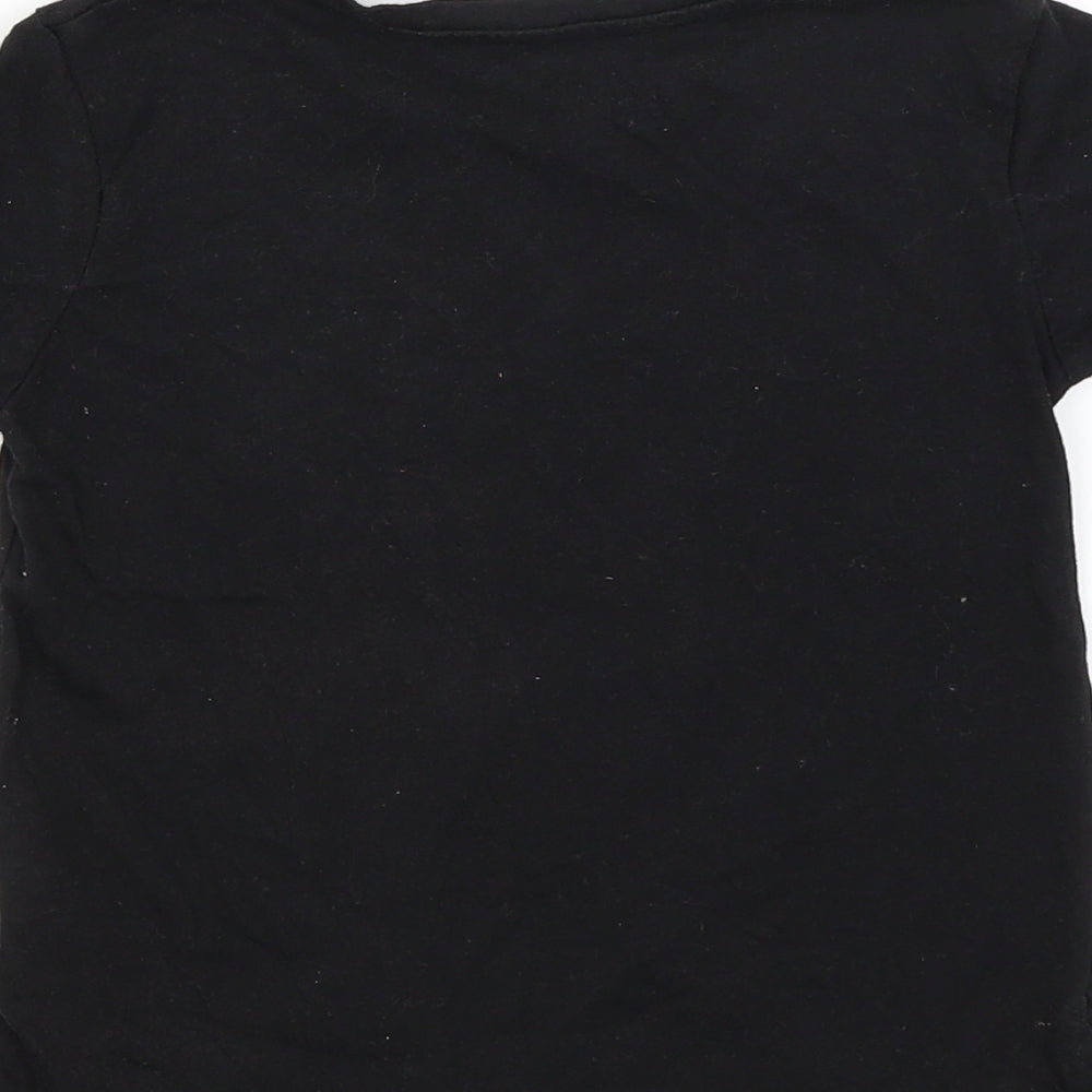 Matalan Girls Black   Basic T-Shirt Size 7 Years  - Daughter of a Queen
