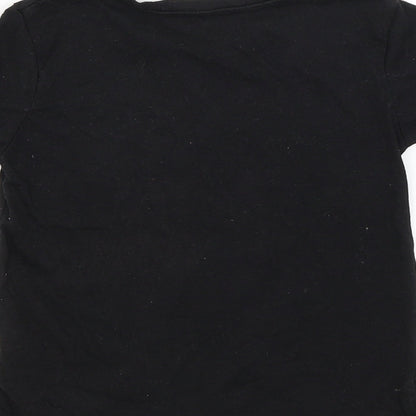 Matalan Girls Black   Basic T-Shirt Size 7 Years  - Daughter of a Queen