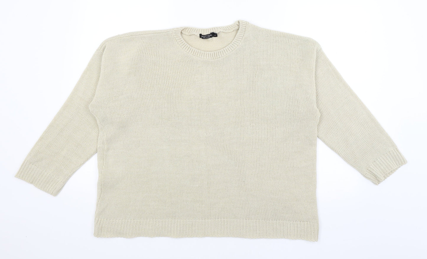 NastyGal Womens Beige   Pullover Jumper Size L