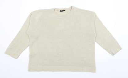 NastyGal Womens Beige   Pullover Jumper Size L
