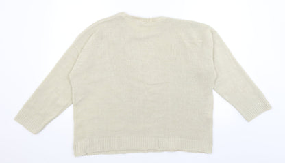 NastyGal Womens Beige   Pullover Jumper Size L