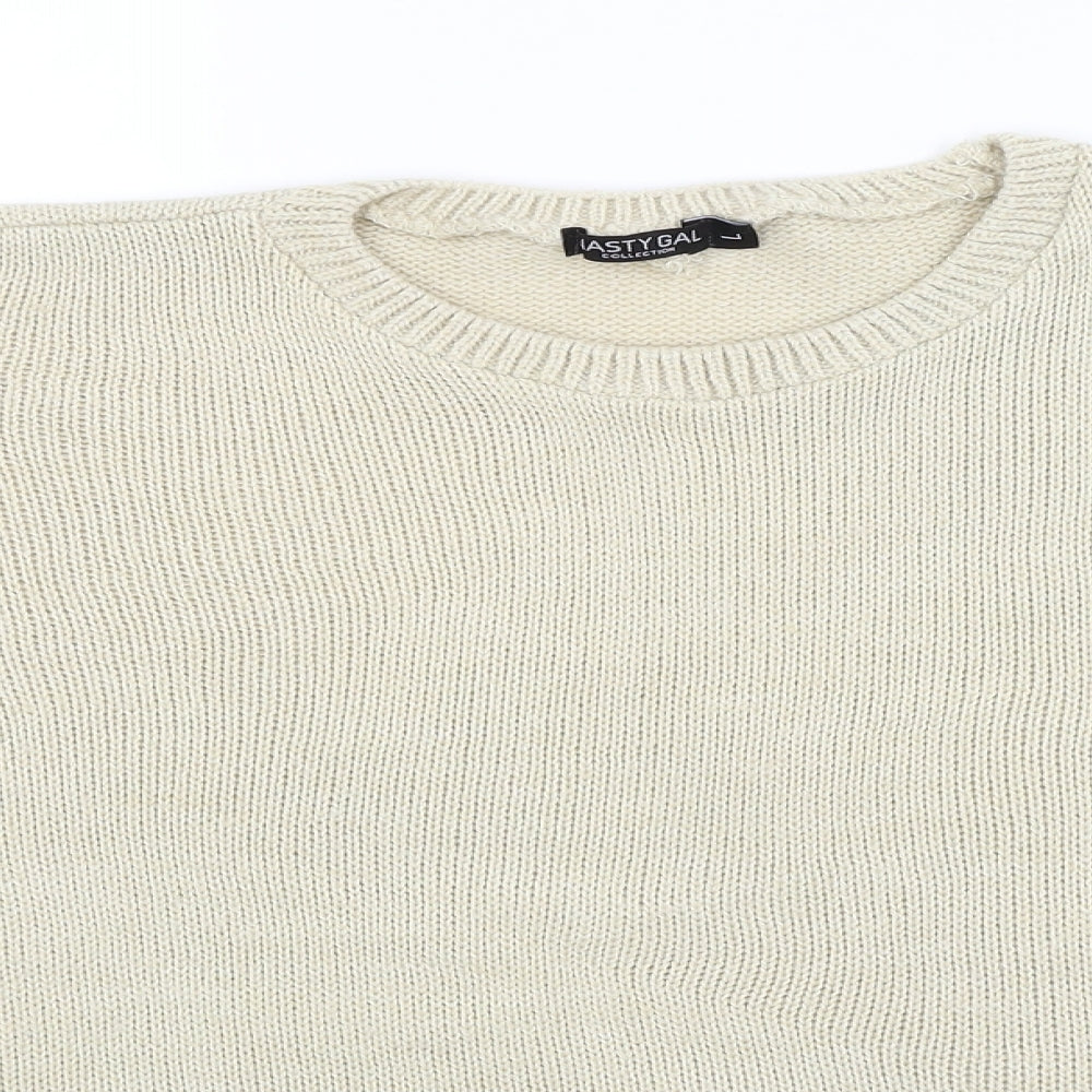 NastyGal Womens Beige   Pullover Jumper Size L