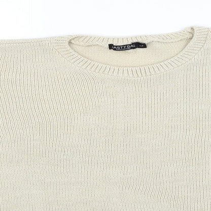 NastyGal Womens Beige   Pullover Jumper Size L