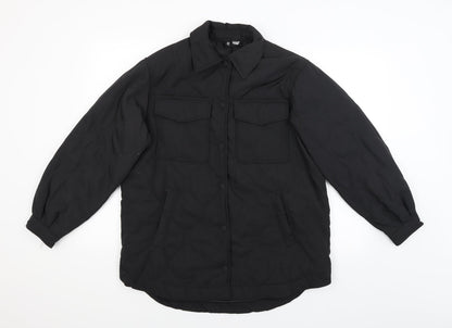 Mens UK Size S Divided Black Windbreaker Coat