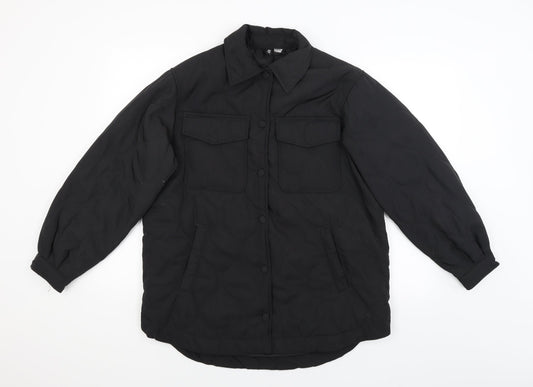 Mens UK Size S Divided Black Windbreaker Coat