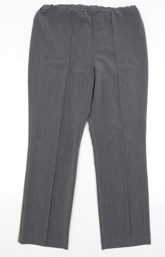 Bonmarche Womens Grey   Dress Pants Trousers Size 14 L29 in