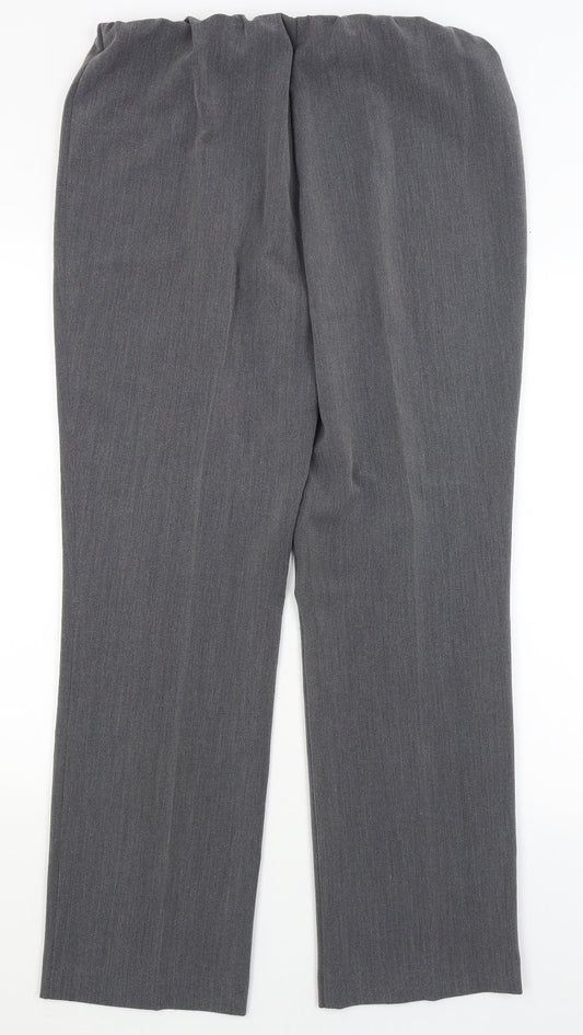Bonmarche Womens Grey   Dress Pants Trousers Size 14 L29 in