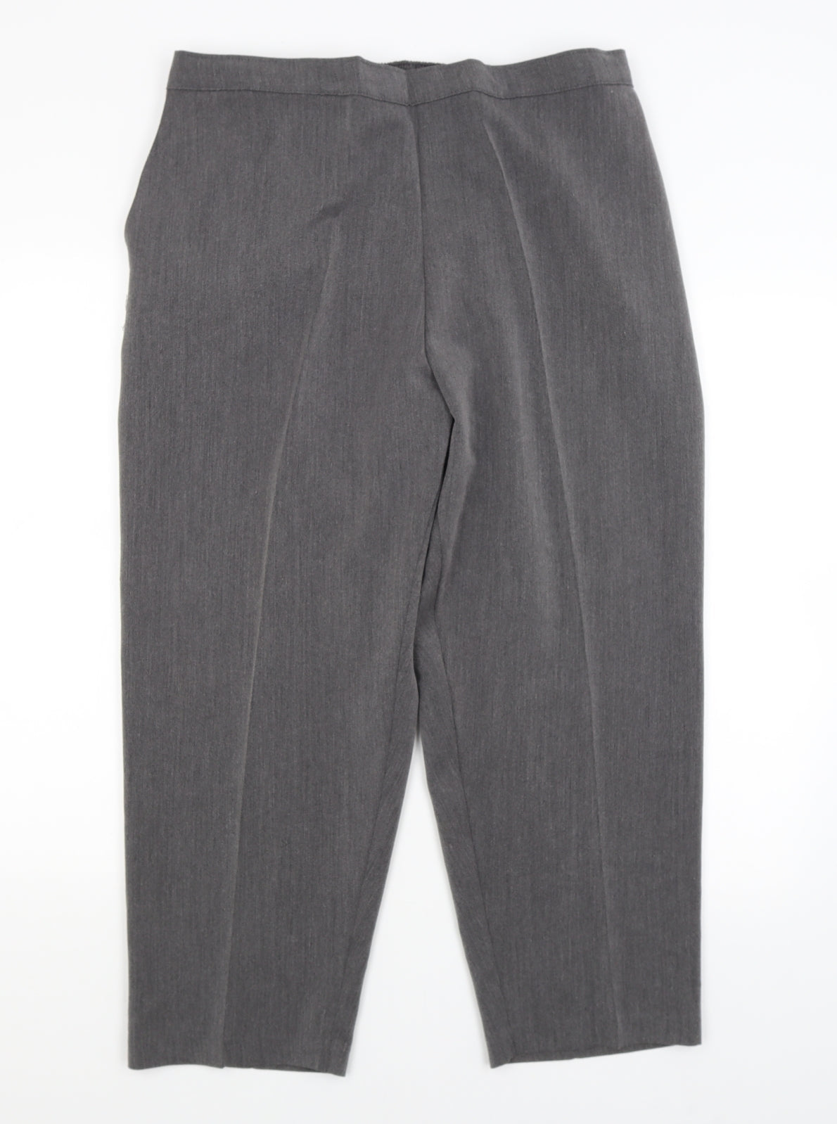 Womens UK Size 22 Preworn Regular Fit Dress Pants Grey Trousers