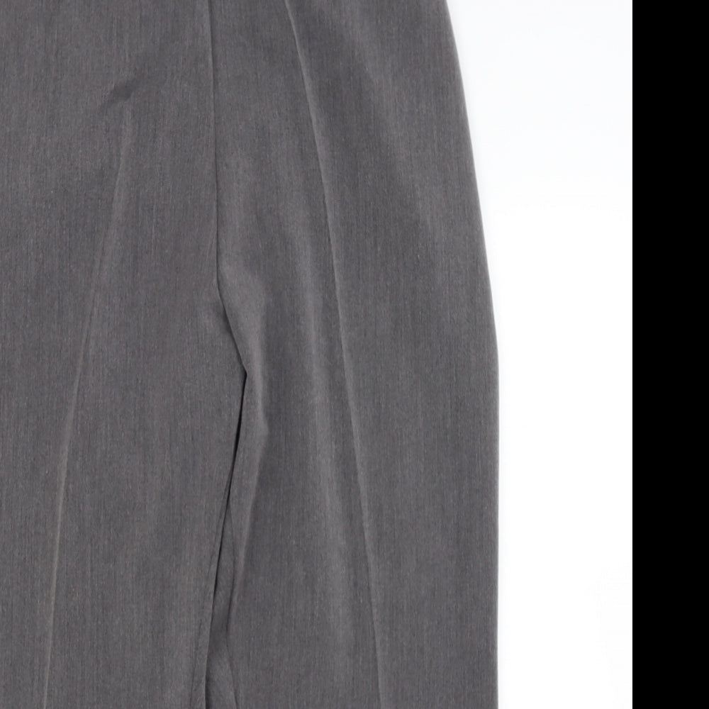 Womens UK Size 22 Preworn Regular Fit Dress Pants Grey Trousers