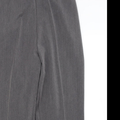 Womens UK Size 22 Preworn Regular Fit Dress Pants Grey Trousers