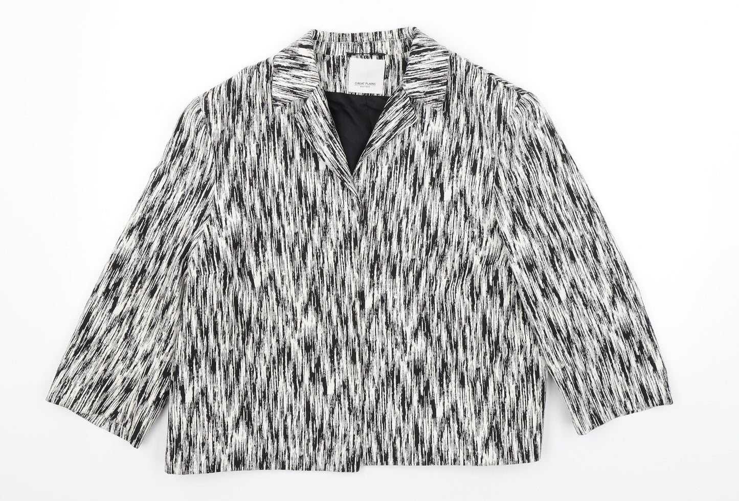 Great Plains Womens White   Jacket Blazer Size 14