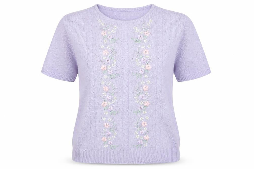 Womens UK Size 12 Berkertex Purple Basic T-Shirt