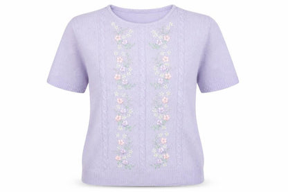 Womens UK Size 12 Berkertex Purple Basic T-Shirt