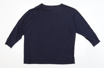 H&M Womens Blue   Pullover Jumper Size L  - Cozy