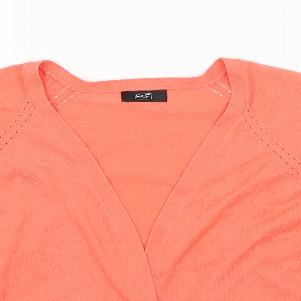 F&F Womens Orange   Wrap Jumper Size 14