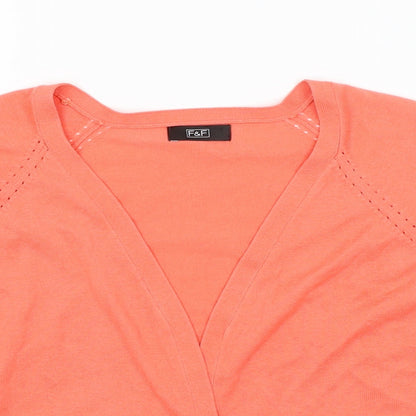 F&F Womens Orange   Wrap Jumper Size 14