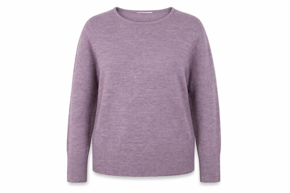 Front view of Papaya women’s purple jumper, size UK 16