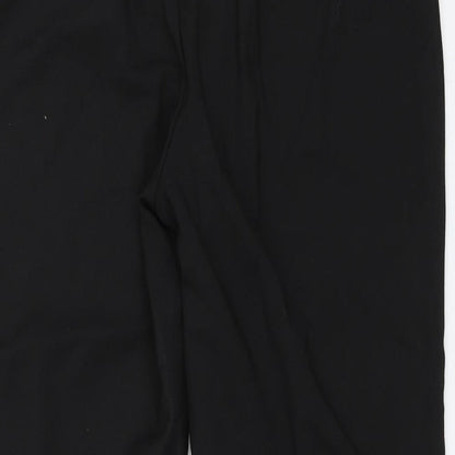 Womens UK Size M Zara Regular Fit Cropped Black Trousers