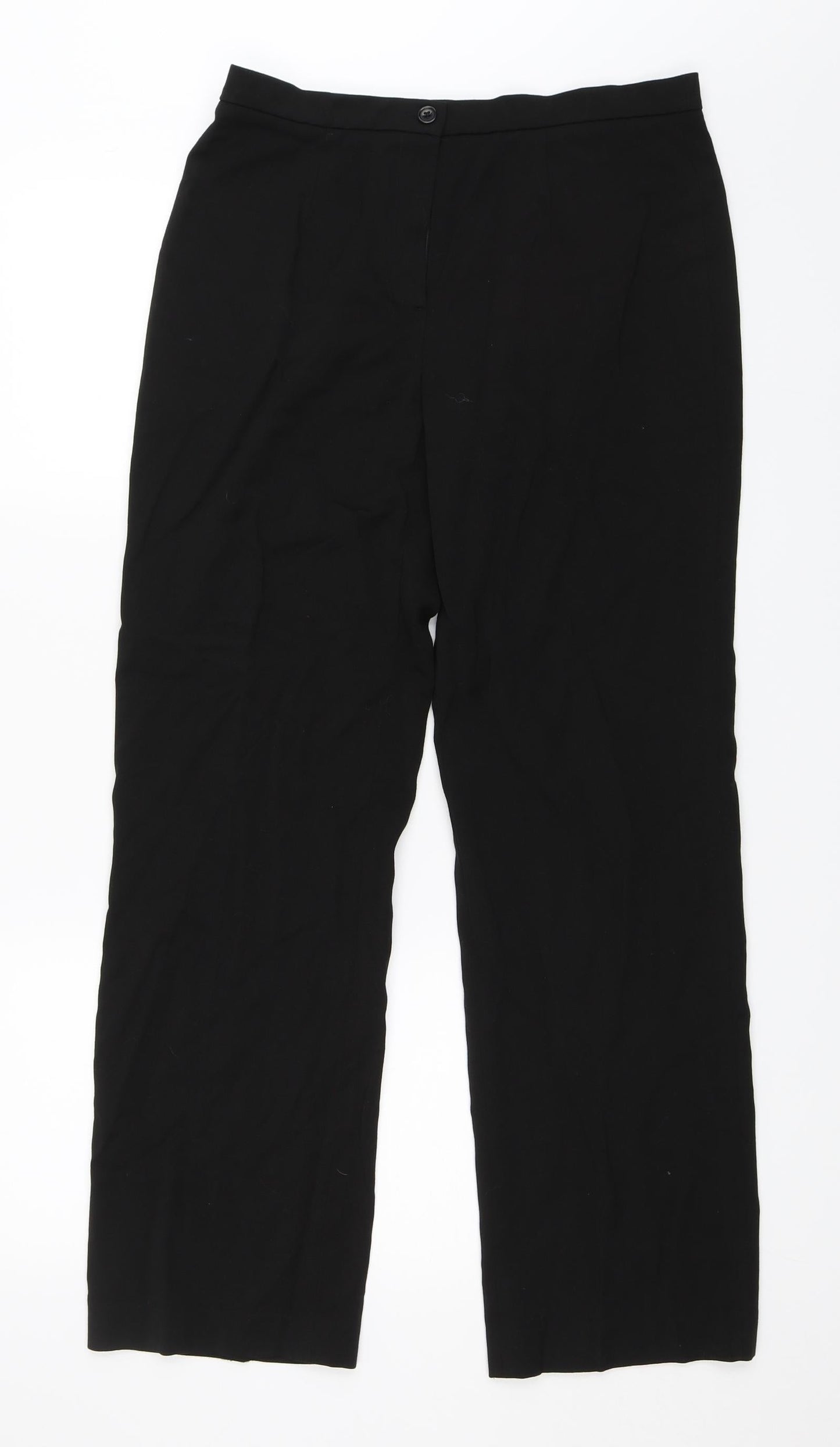 Womens UK Size 10 Preworn Regular Fit  Black Trousers