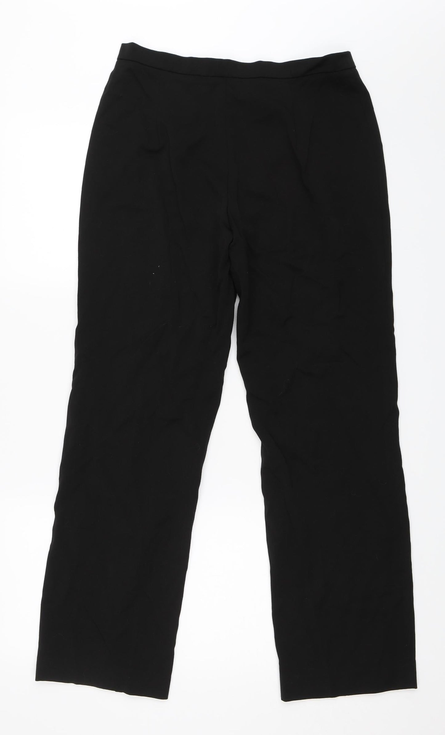 Womens UK Size 10 Preworn Regular Fit  Black Trousers