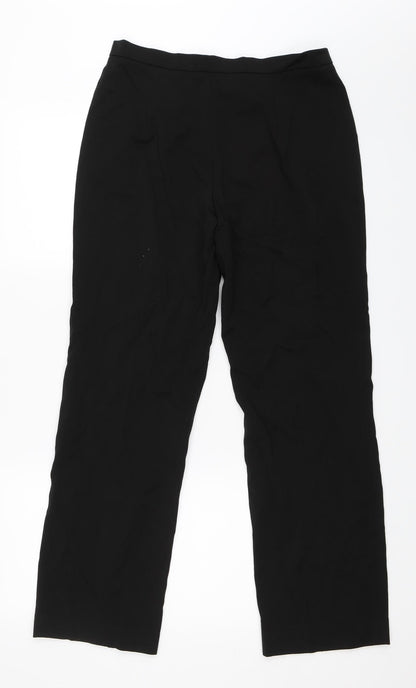Womens UK Size 10 Preworn Regular Fit  Black Trousers