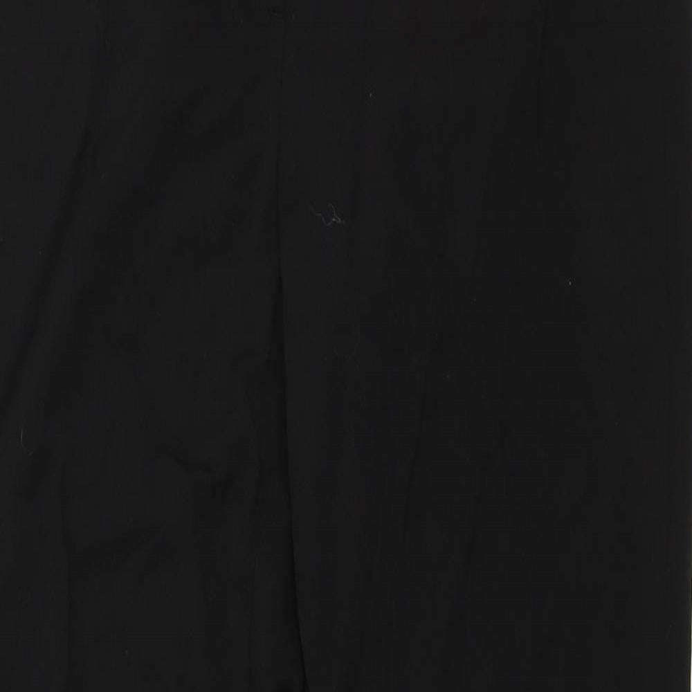 Womens UK Size 10 Preworn Regular Fit  Black Trousers