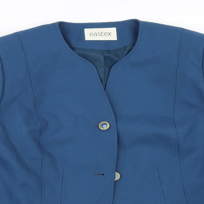 Womens UK Size 10 Eastex Blue Overcoat