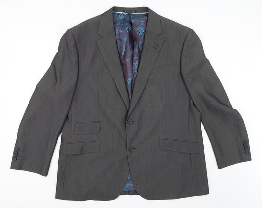 Mens UK Size 46 Jacamo Regular Grey Suit Jacket