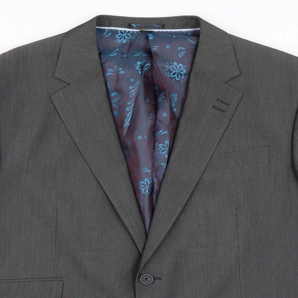 Mens UK Size 46 Jacamo Regular Grey Suit Jacket