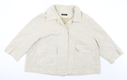Kaleidoscope Womens Beige   Jacket  Size 14