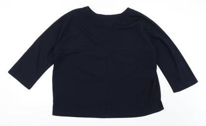 Womens UK Size 14 NEXT Blue Basic Blouse