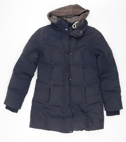 Womens UK Size 10 Topshop Blue Parka Coat