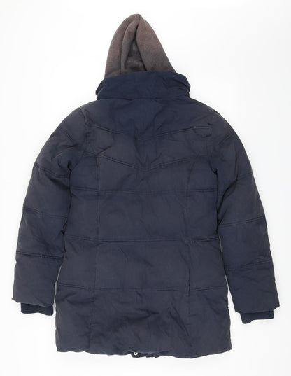 Womens UK Size 10 Topshop Blue Parka Coat