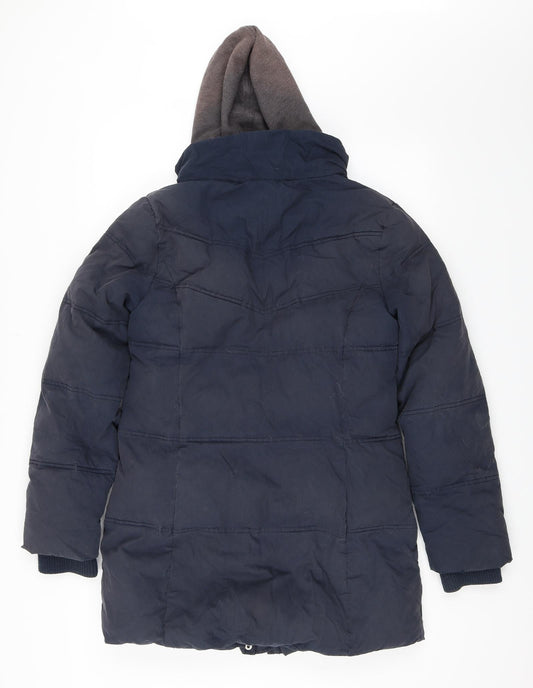 Womens UK Size 10 Topshop Blue Parka Coat