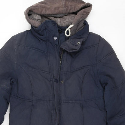 Womens UK Size 10 Topshop Blue Parka Coat
