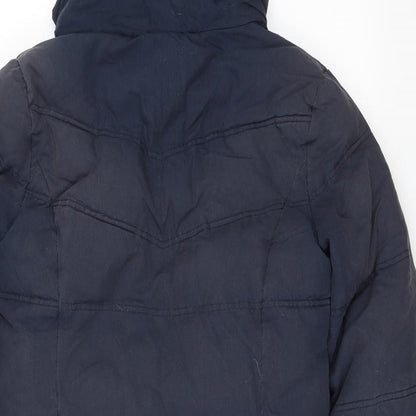 Womens UK Size 10 Topshop Blue Parka Coat