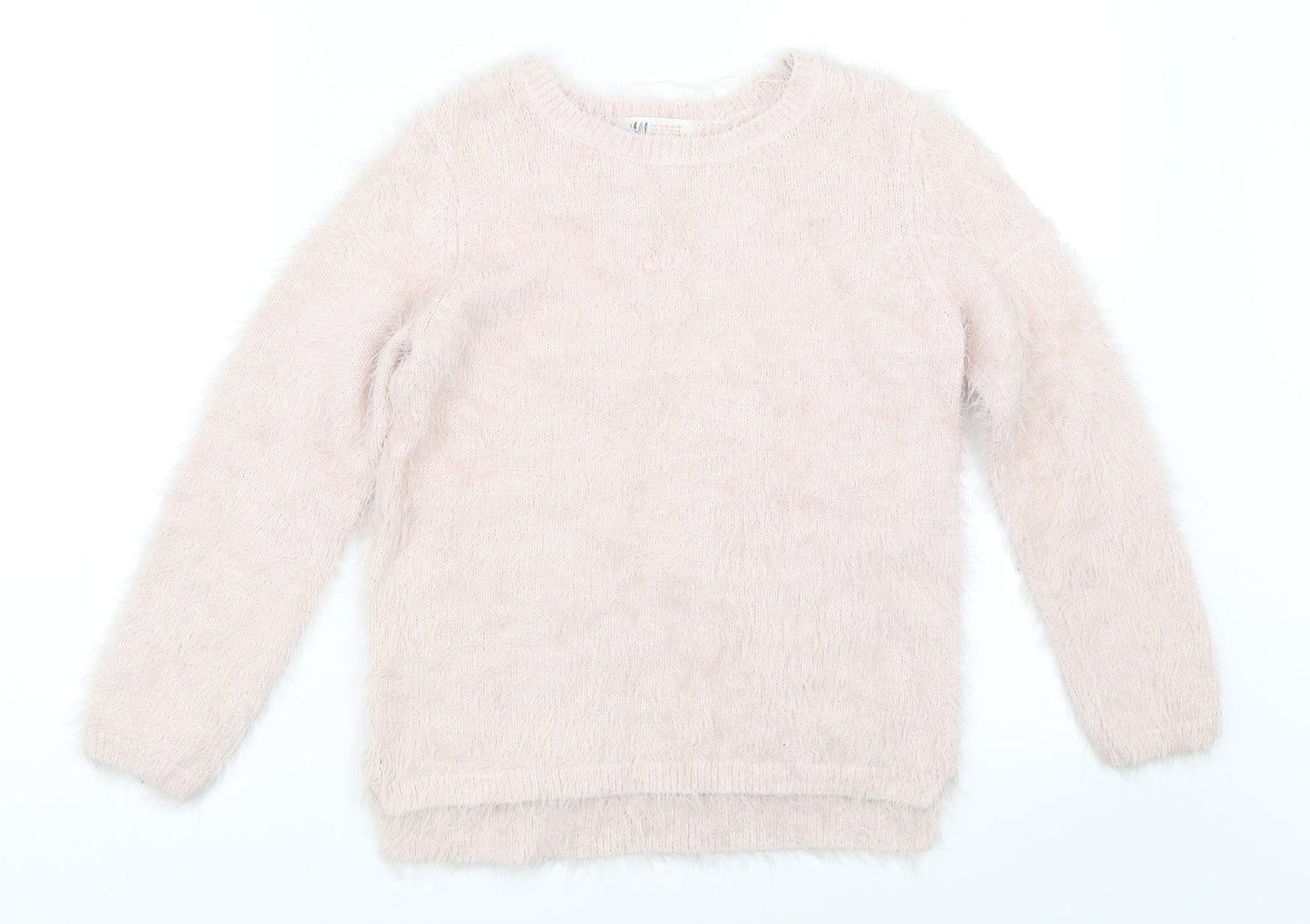 H&M Girls Pink   Pullover Jumper Size 9-10 Years