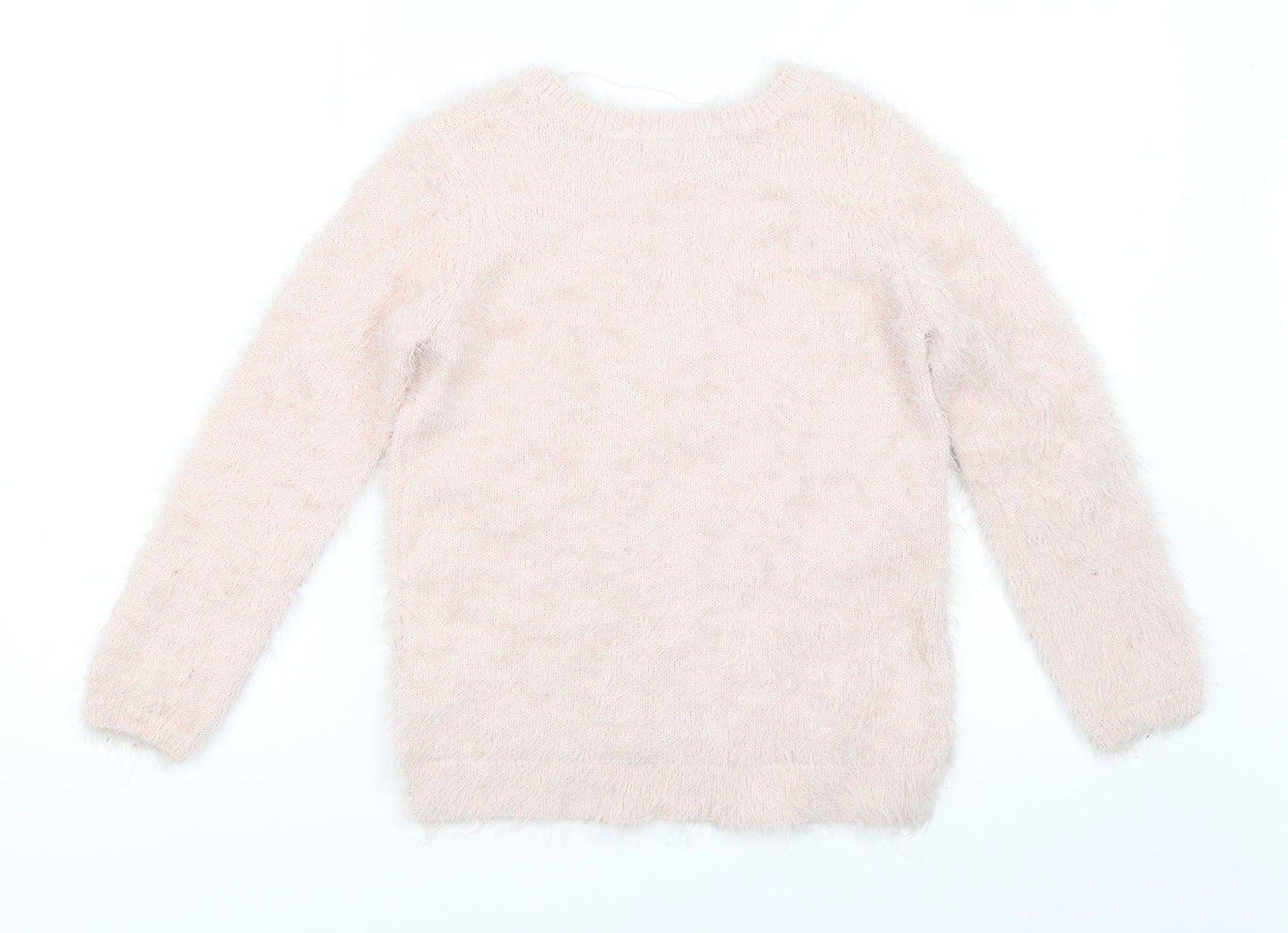 H&M Girls Pink   Pullover Jumper Size 9-10 Years