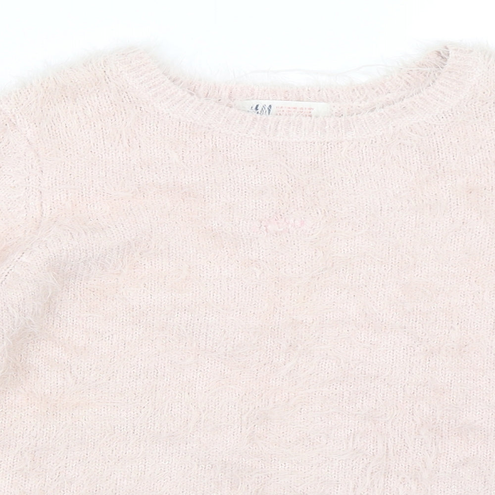 H&M Girls Pink   Pullover Jumper Size 9-10 Years