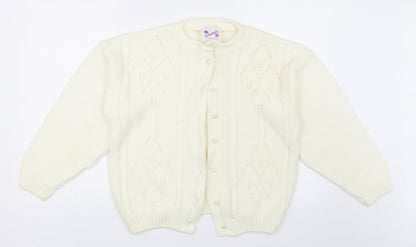 Honeybells Womens Ivory   Cardigan Jumper Size 6