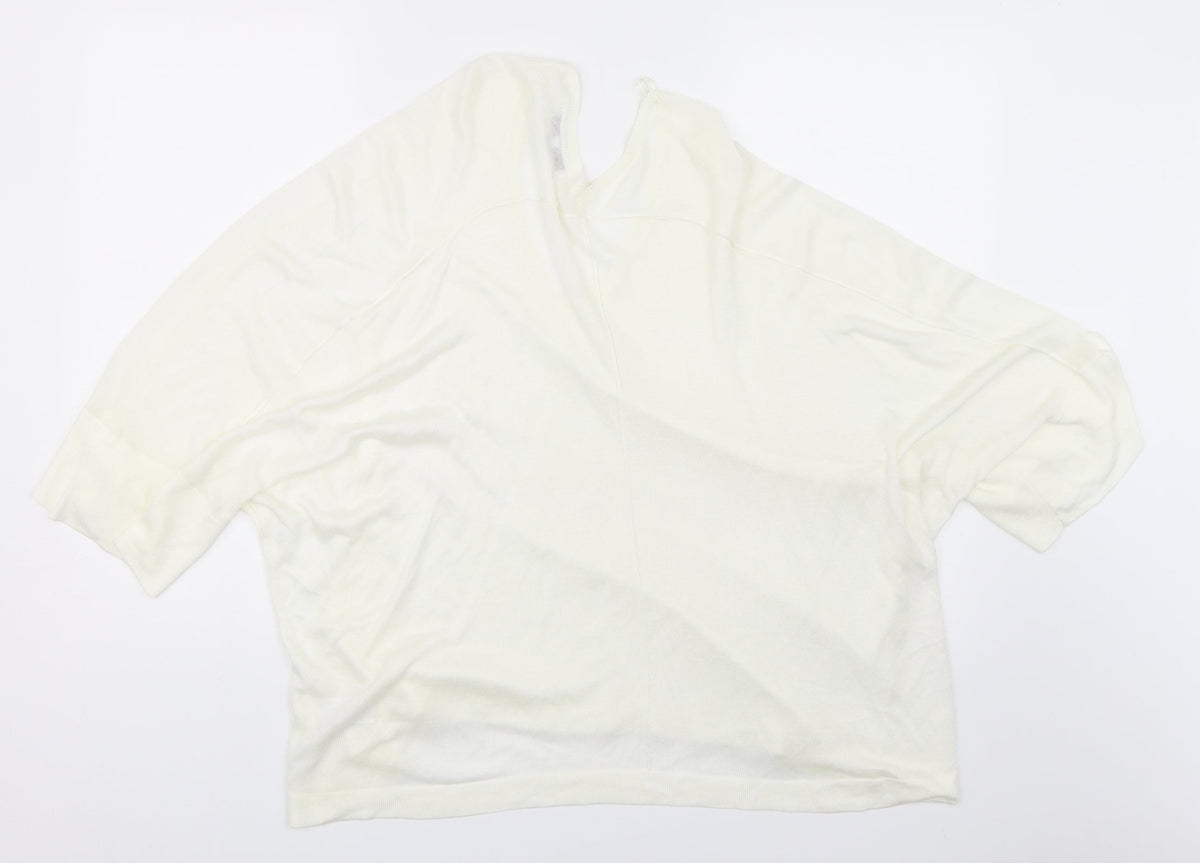 Next Womens Ivory   Pullover Jumper Size L
