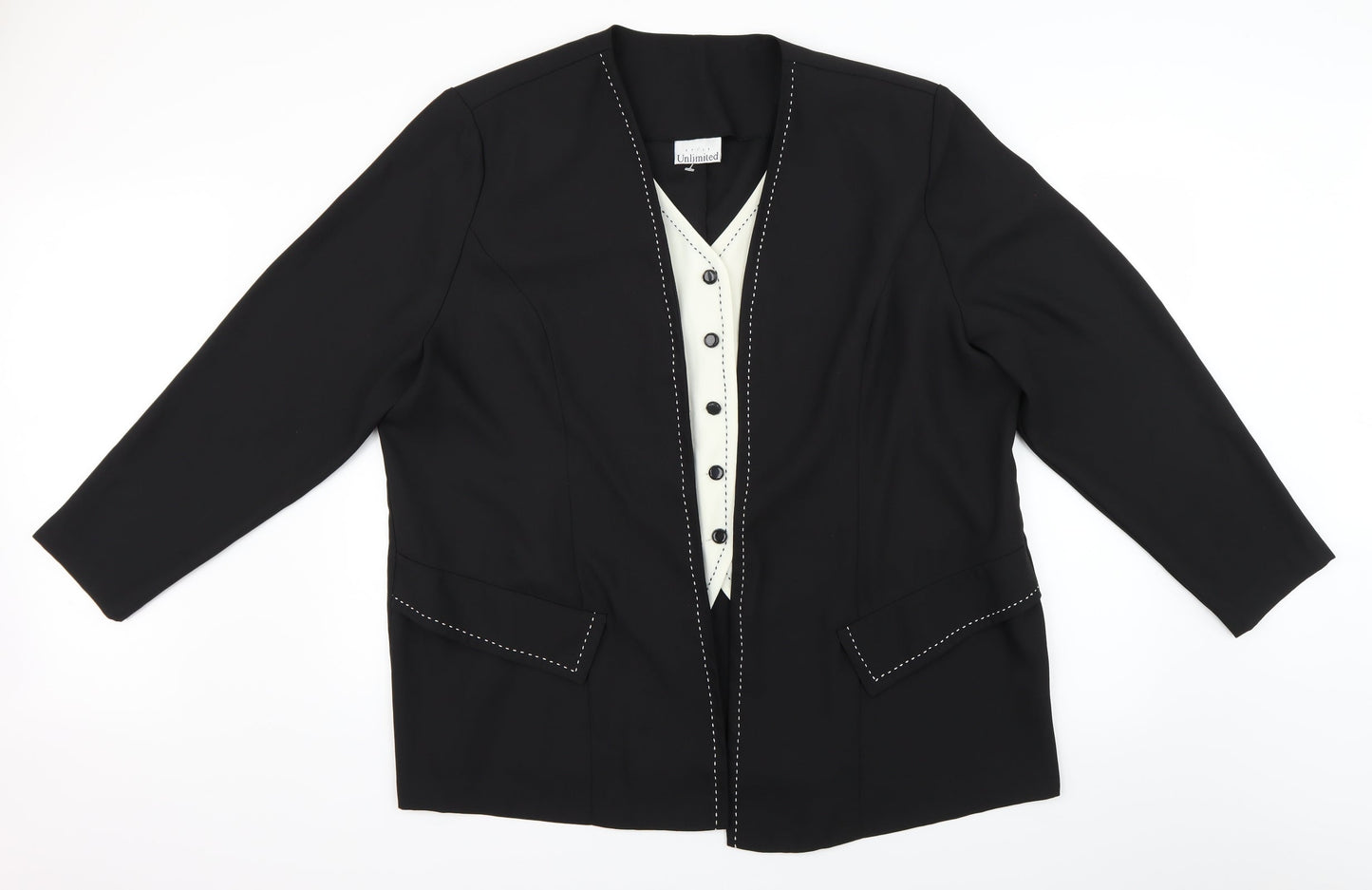 unlimited Womens Black   Cardigan Jumper Size 4