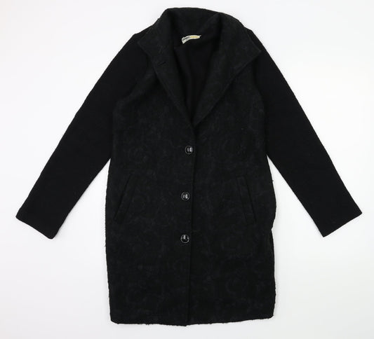 Clements Ribeiro Womens Black   Overcoat Coat Size S