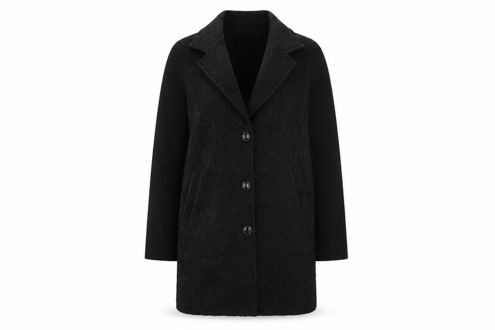 Clements Ribeiro Womens Black   Overcoat Coat Size S