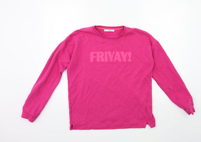 Marks and Spencer Girls Pink   Pullover Sweatshirt Size 13-14 Years