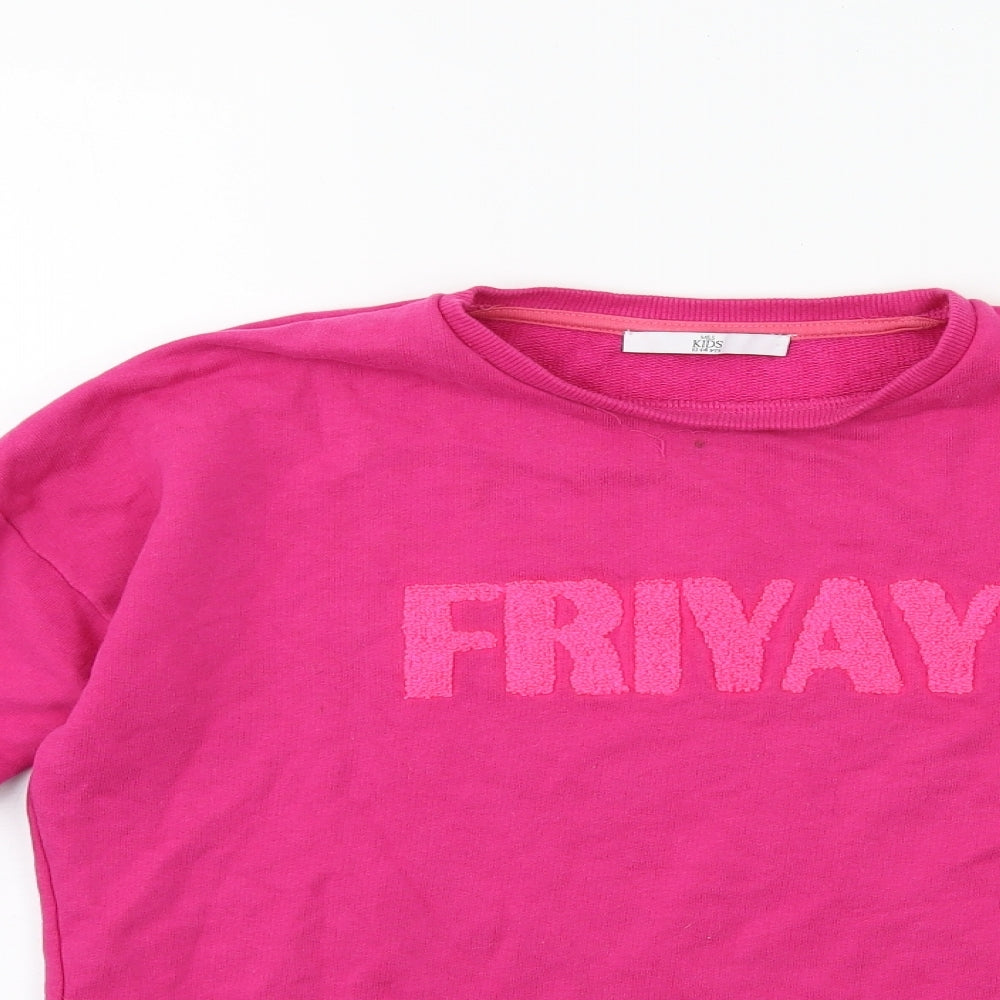 Marks and Spencer Girls Pink   Pullover Sweatshirt Size 13-14 Years