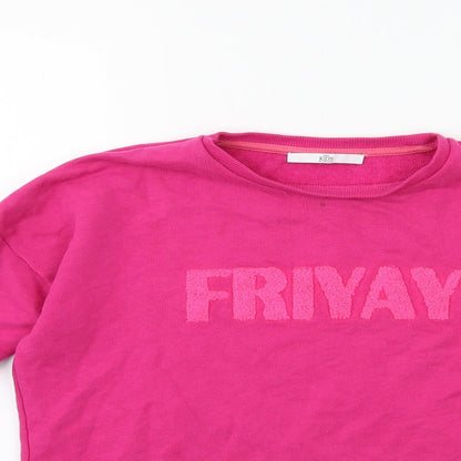 Marks and Spencer Girls Pink   Pullover Sweatshirt Size 13-14 Years