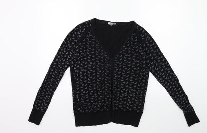 TEXT WOMAN Womens Black  Knit Cardigan Jumper Size L